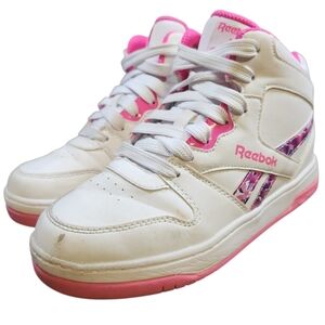 Reebok X Heelys Collab  BB4500 Mid Skate Shoes Youth Girls Size 3 White Pink